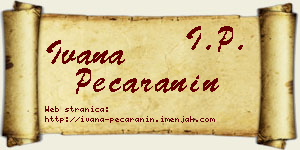 Ivana Pećaranin vizit kartica